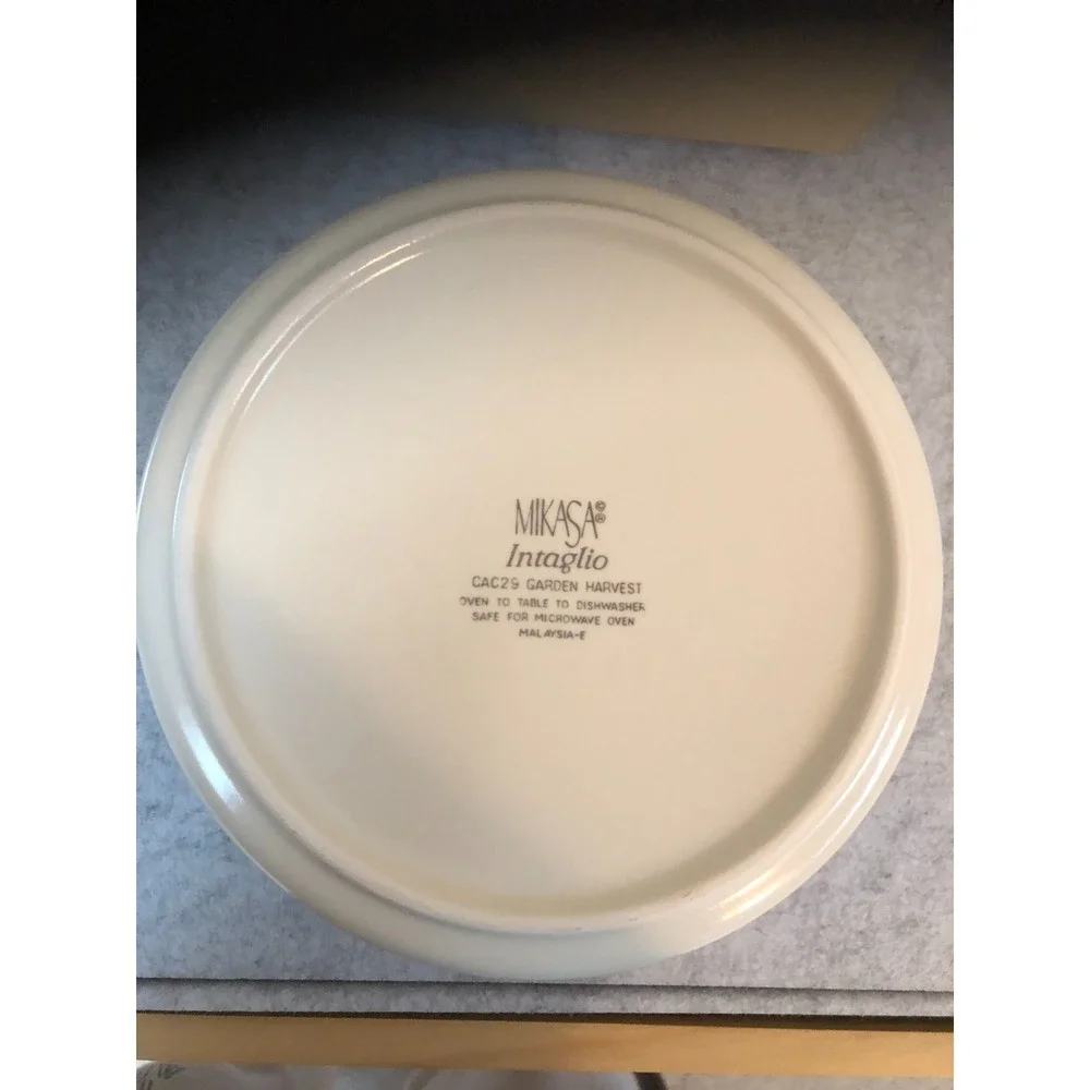 Vintage Mikasa Garden Harvest Souffle Dish Round 8